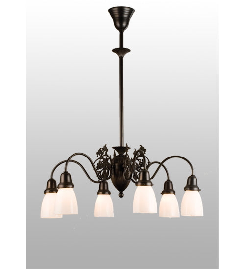 28.5"W Binghamton Goblet 6 Arm Chandelier