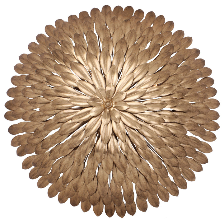 Crystorama Broche 6 Light Antique Gold Flush Mount