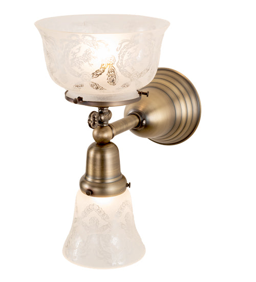 7" Wide Revival Gas & Electric 2 Light Wall Sconce