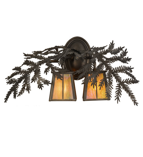 17"W Pine Branch Valley View 2 Lt Wall Sconce