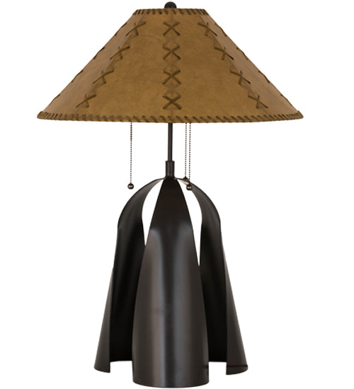 23"H Sedona Faux Leather Table Lamp