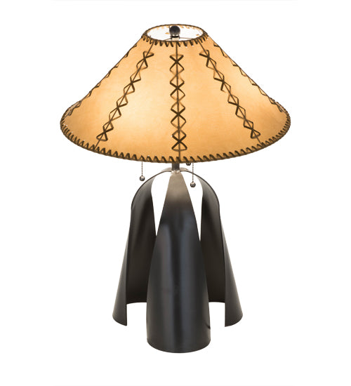 23"H Sedona Faux Leather Table Lamp