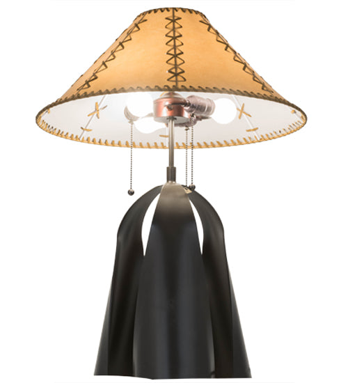 23"H Sedona Faux Leather Table Lamp