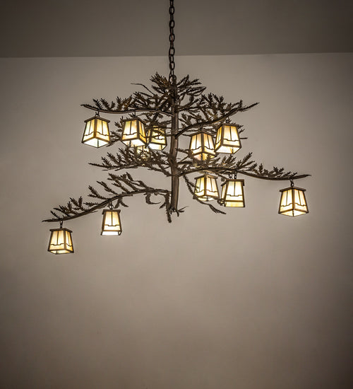 48" Wide Pine Branch Valley View 12 Lt Chandelier