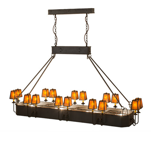 82"L Carpathian 16 Lt Oblong Chandelier