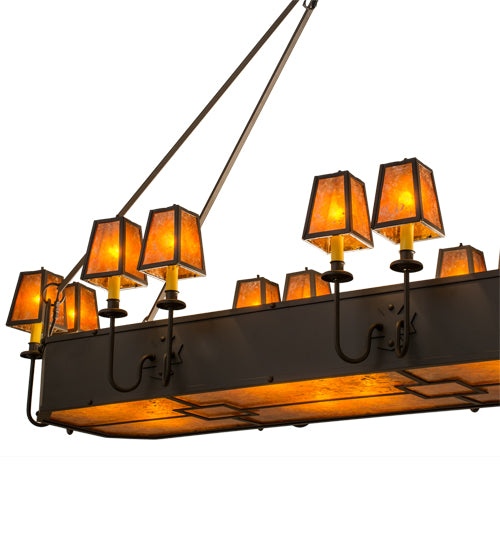 82"L Carpathian 16 Lt Oblong Chandelier