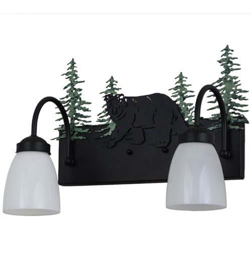 16" Wide Lone Bear 2 Light Vanity Light