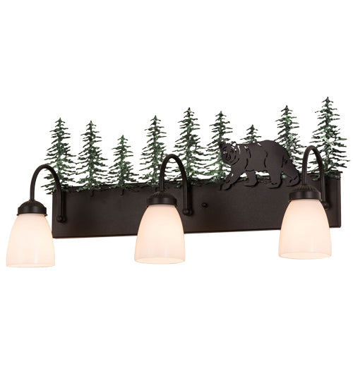 27" Wide Lone Bear 3 Light Vanity