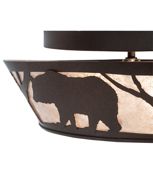 16" Wide Bear On The Loose Flushmount