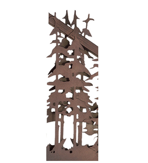 76"L Mountain Pine 3 Lt Island Pendant