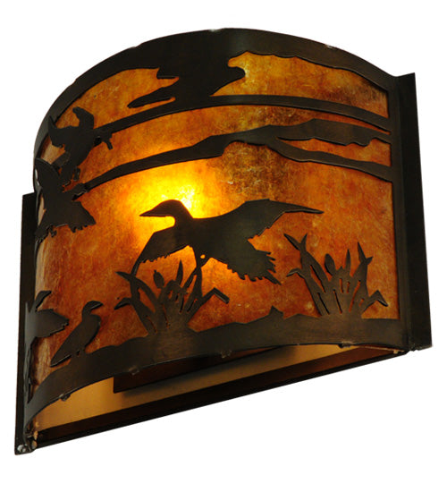 12"W Ducks In Flight Wall Sconce