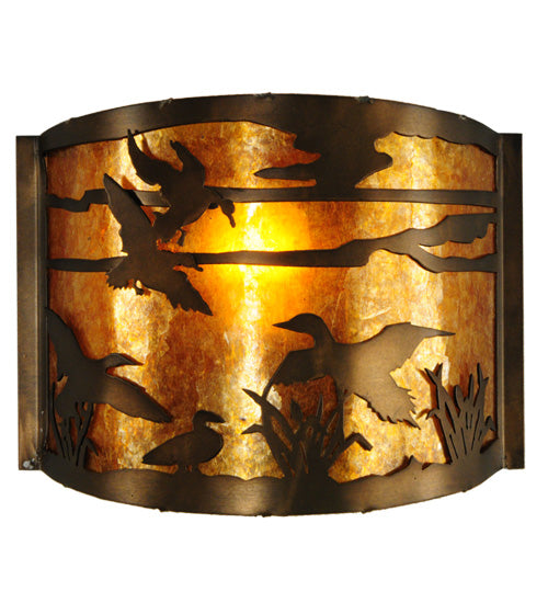 12"W Ducks In Flight Wall Sconce