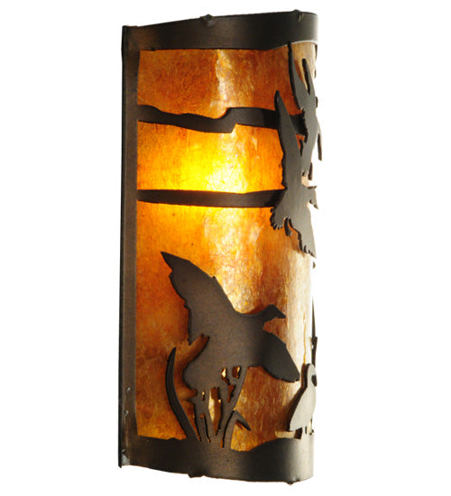 12"W Ducks In Flight Wall Sconce