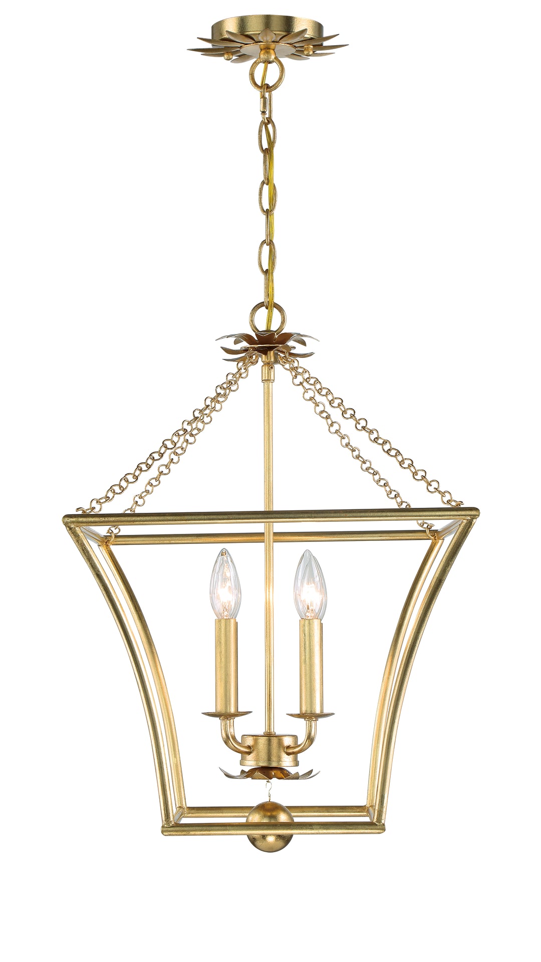 Crystorama Broche 4 Light Antique Gold Mini Chandelier