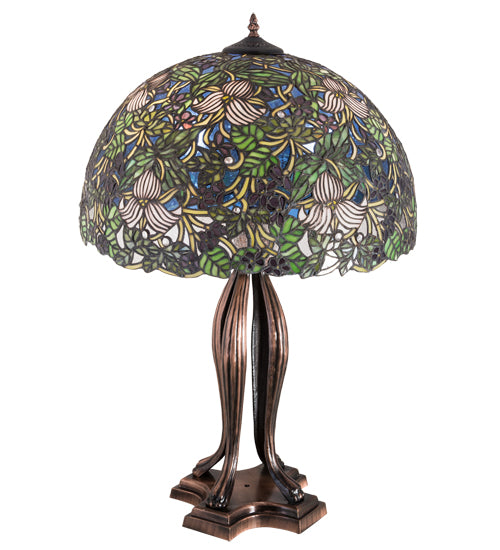 30"H Trillium & Violet Table Lamp