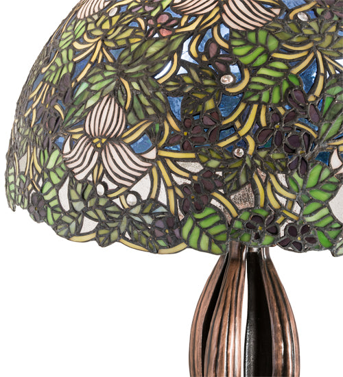 30"H Trillium & Violet Table Lamp