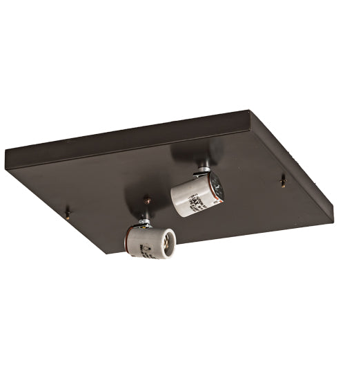 12" Square Hyde Park Double Bar Mission Flushmount