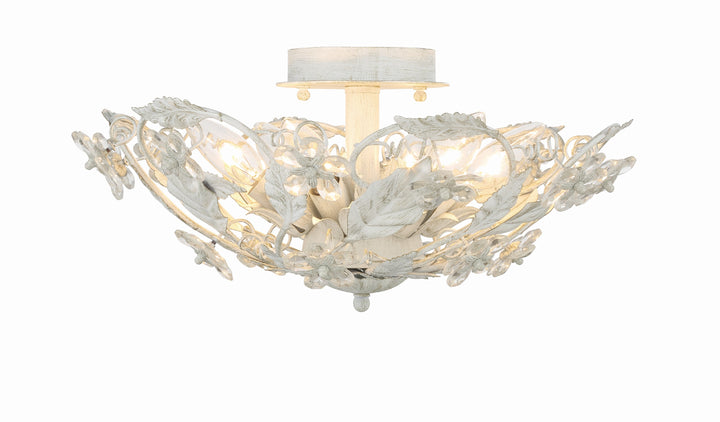 Crystorama Paris Market 6 Light Antique White Semi Flush Mount