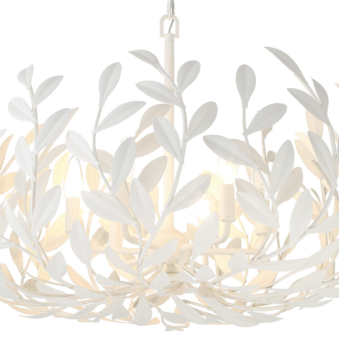 Crystorama Broche 6 Light Antique Gold Chandelier