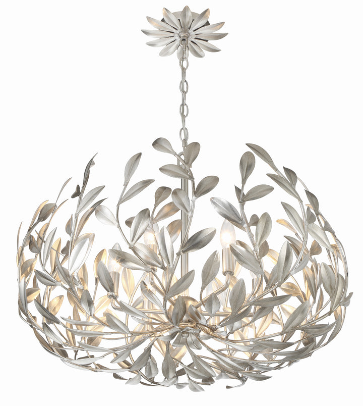 Crystorama Broche 6 Light Antique Gold Chandelier