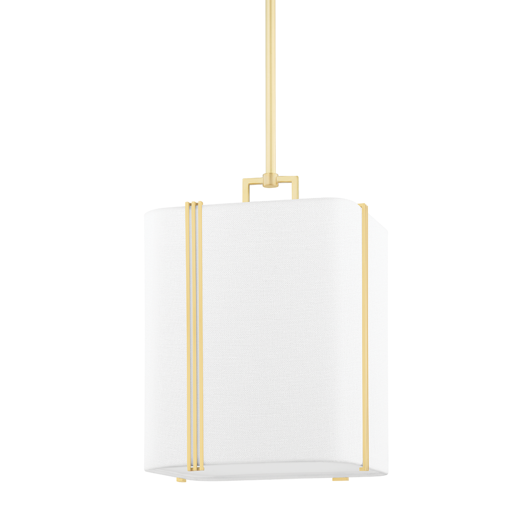 Downing 1 Light Pendant - Aged Brass