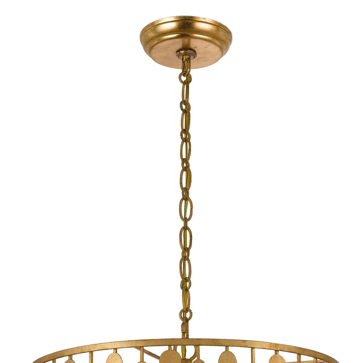 Crystorama Layla 5 Light Antique Gold Chandelier