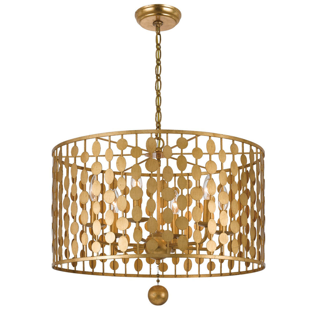 Layla 6 Light Antique Gold Chandelier