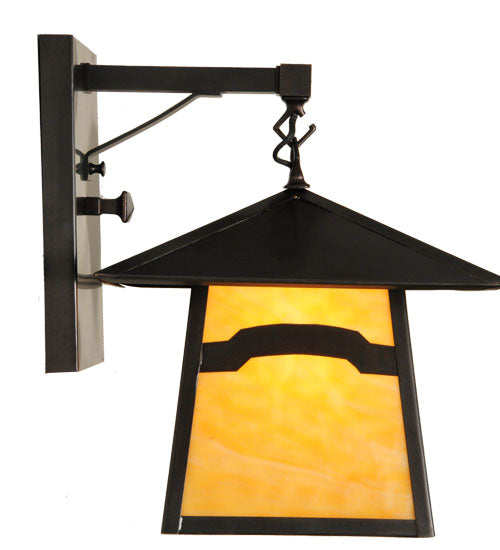 12"Sq Stillwater Mountain View Hanging Wall Sconce