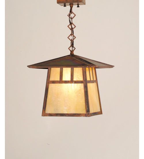 12"Sq Stillwater Double Bar Mission Ceiling Pendant