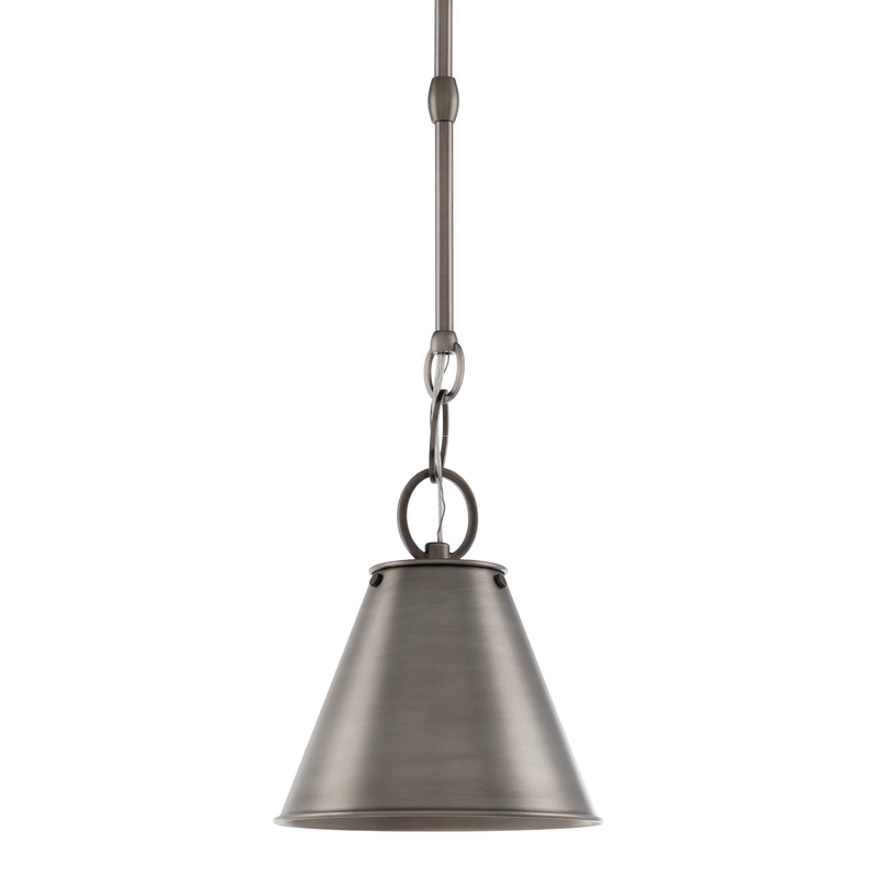 Altamont Pendant 9" - Historic Nickel