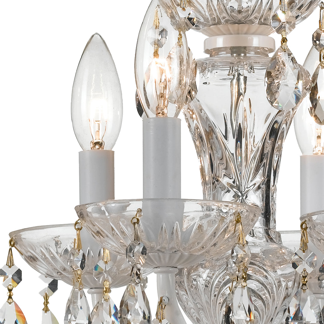 Crystorama Traditional Crystal 4 Light Spectra Crystal Polished English Bronze Mini Chandelier