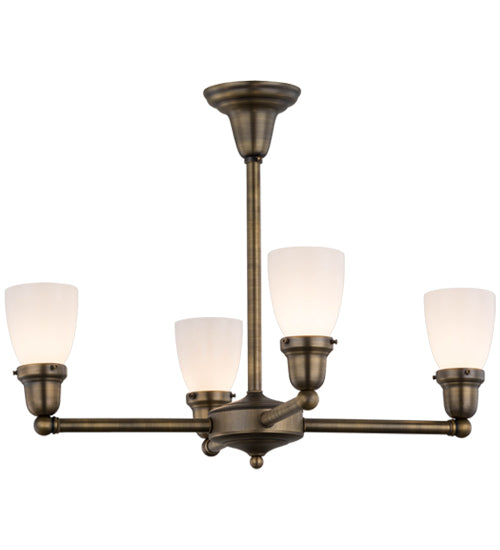 27" Wide Revival Oyster Bay Goblet 4 Lt Chandelier