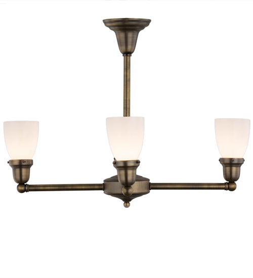 27" Wide Revival Oyster Bay Goblet 4 Lt Chandelier