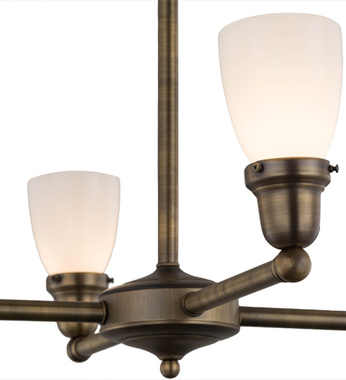 27" Wide Revival Oyster Bay Goblet 4 Lt Chandelier