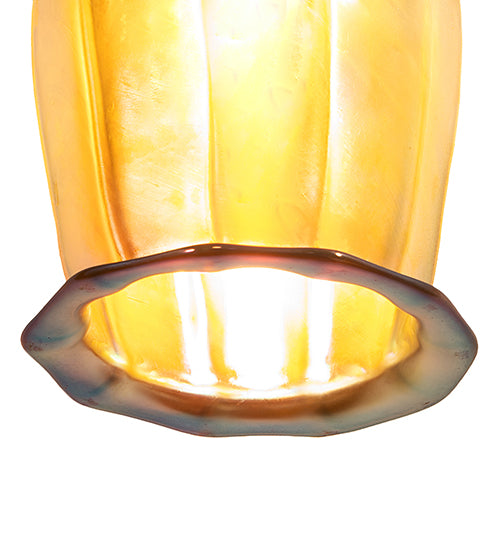 4" Wide Revival Oyster Bay Favrile Wall Sconce