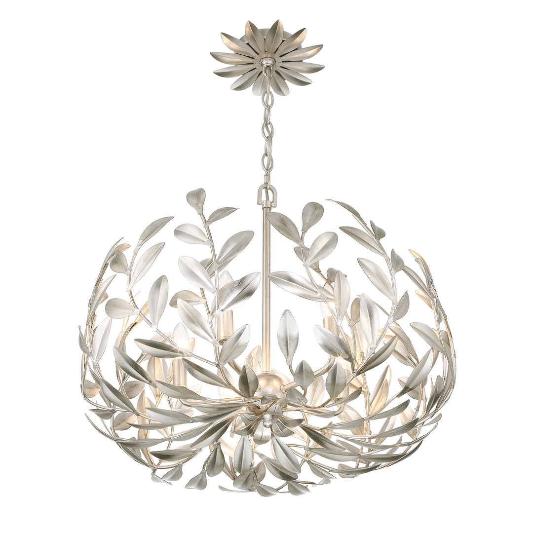 Crystorama Broche 5 Light Antique Gold Chandelier