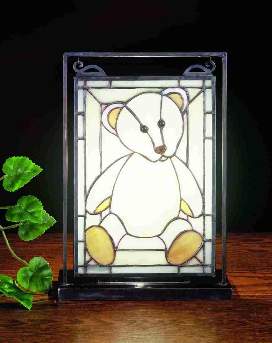 6"W X 9"H Teddy Bear Lighted Mini Tabletop Window