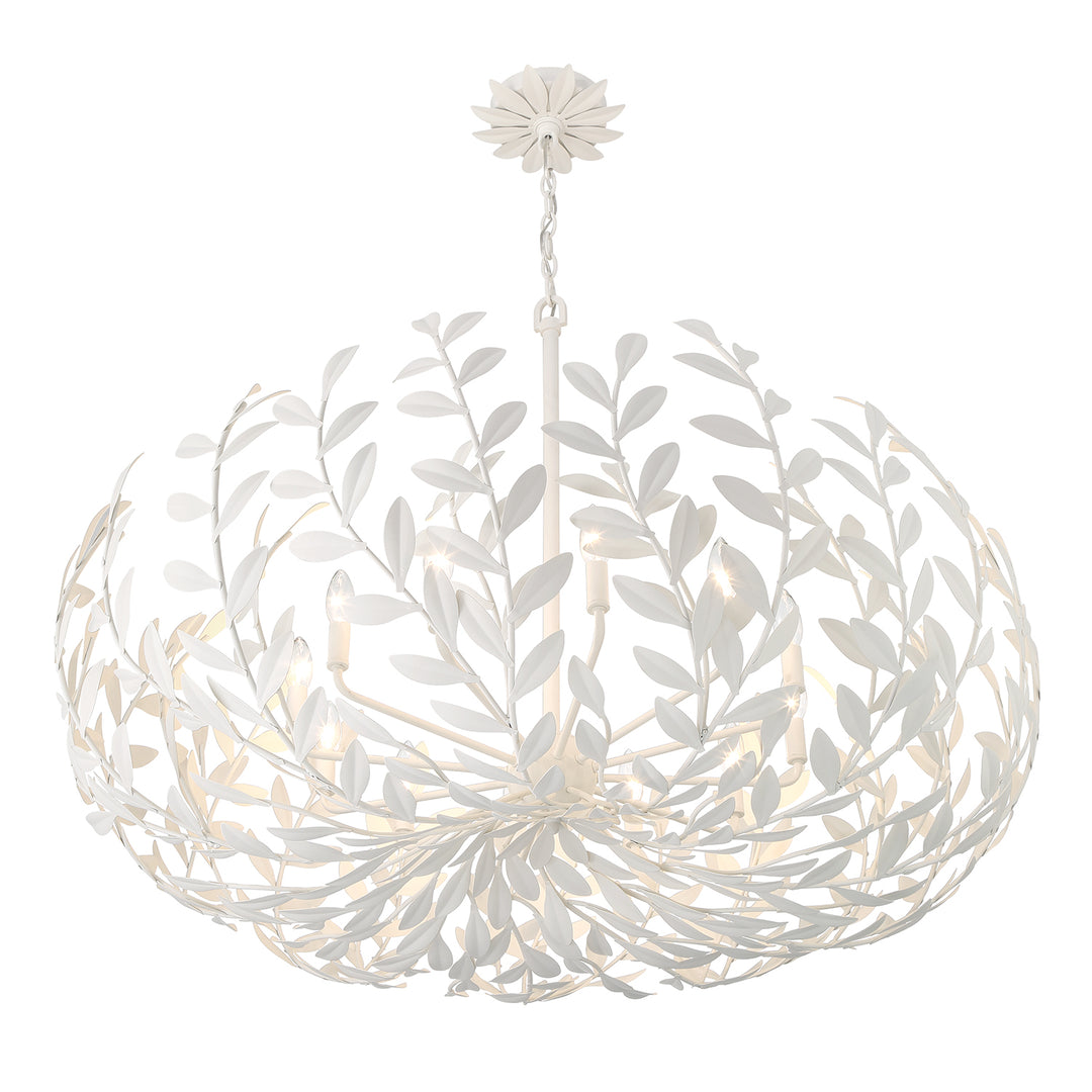 Crystorama Broche 12 Light Antique Gold Chandelier