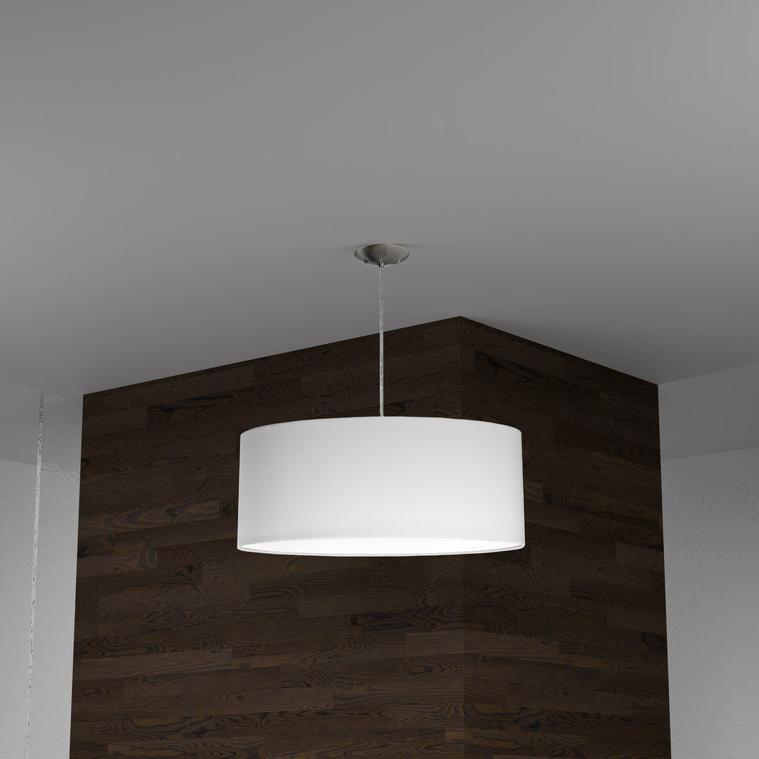 Dainolite 3 Light Drum Pendant with White Shade and Diffuser