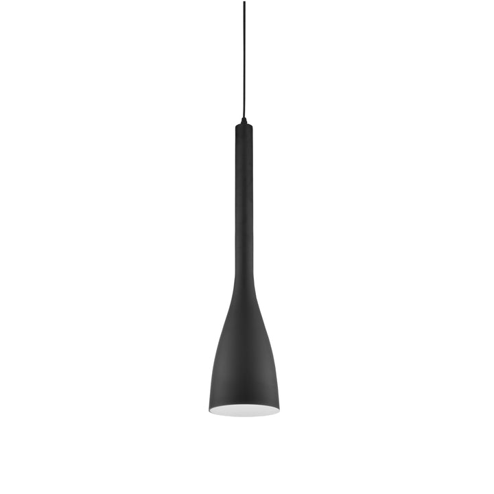 Dainolite 1 Light Pendant, Matte Black Finish