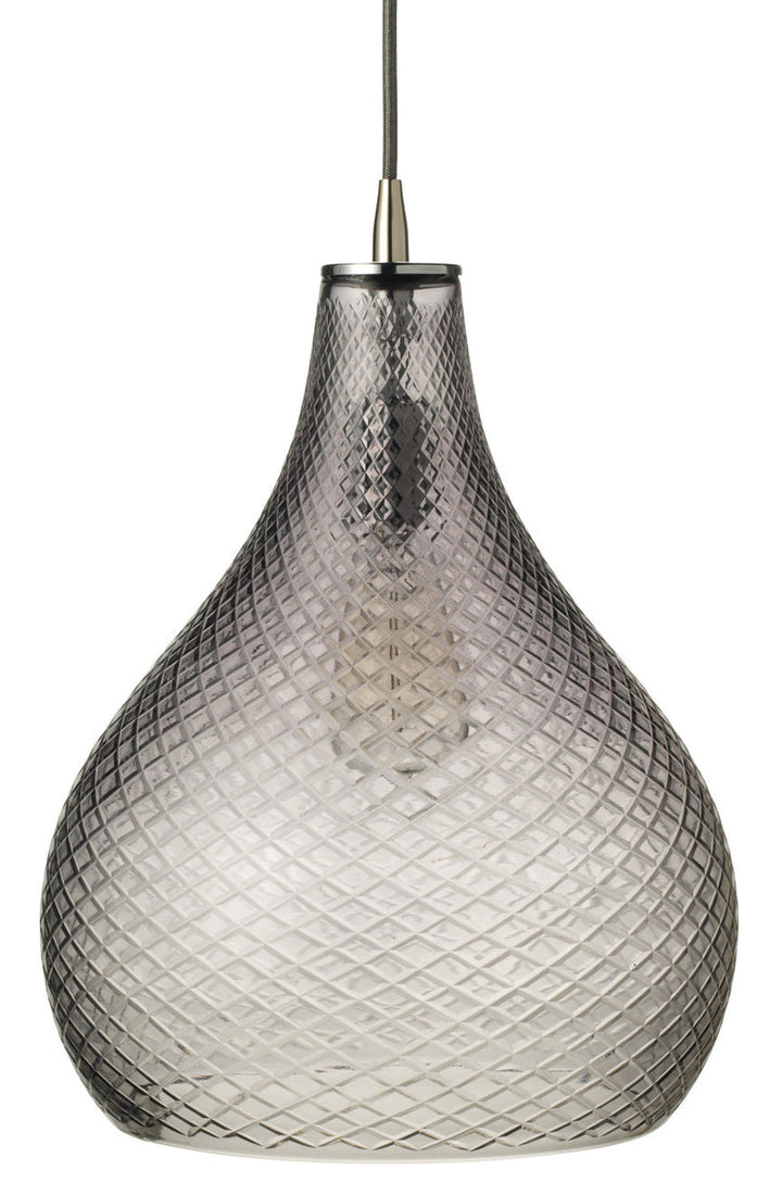 Cut Glass Curved Pendant-Grey-5CGCURV-LGG