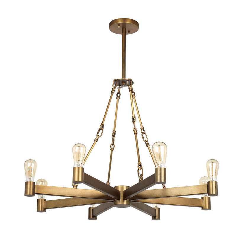 Manchester 8 Light Chandelier-Brass