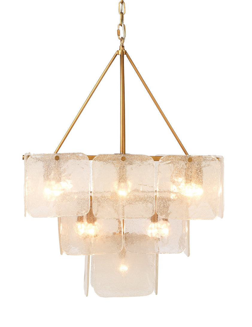 Perignon Three Tier Chandelier-Brass