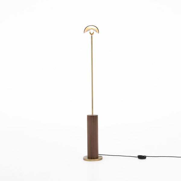 Astrid Floor Lamp-Dark Brown Leather