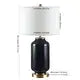 Amaia Glass Table Lamp - Navy