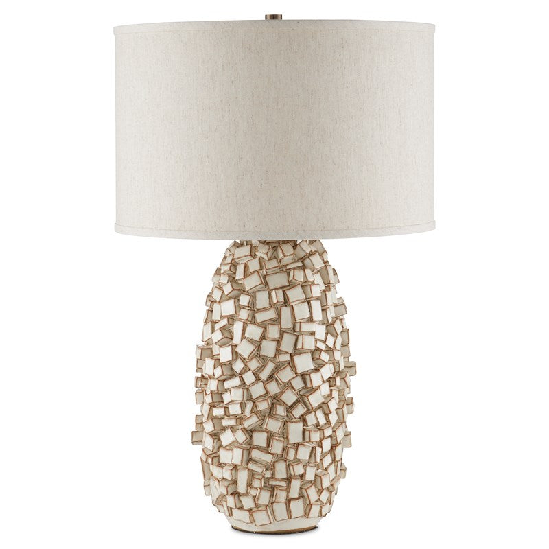 Sugar Cube Ivory Table Lamp