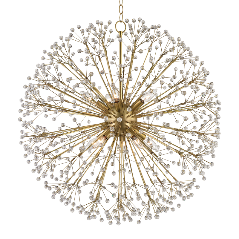 Dunkirk Chandelier 29" - Aged Brass