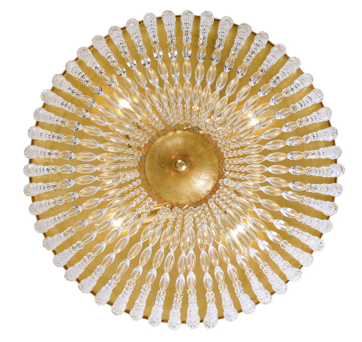 Crystorama Rylee 4 Light Antique Gold Flush Mount