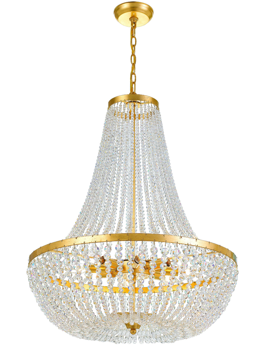 Crystorama Rylee 8 Light Antique Gold Chandelier