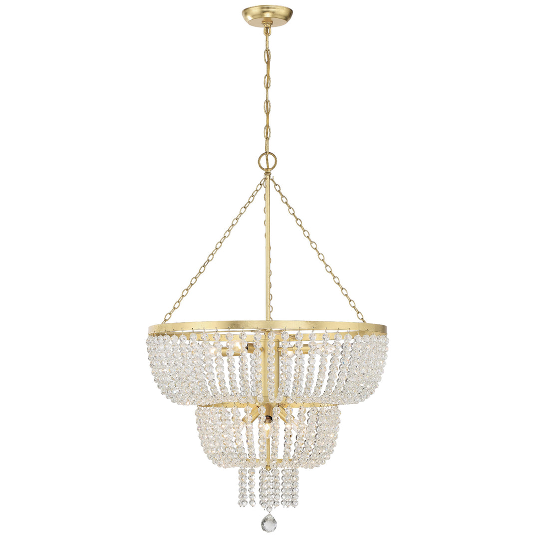 Rylee 8 Light Antique Gold Chandelier